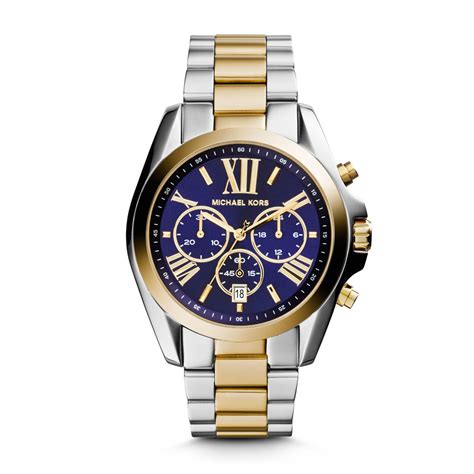 michael kors oversized bradshaw two-tone watch style mk5976|Michael Kors stainless steel watch.